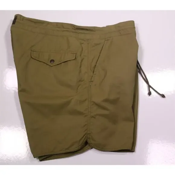 RRL Double RL Ralph Lauren Cotton-Nylon Military Green Herringbone Trunks 40 - Picture 3 of 9